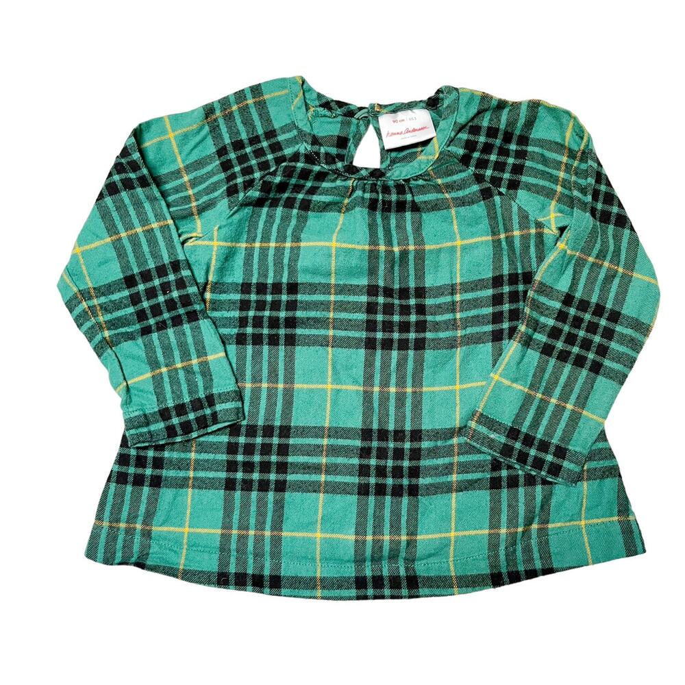 Hanna Andersson Festive Flannel Top Size 3